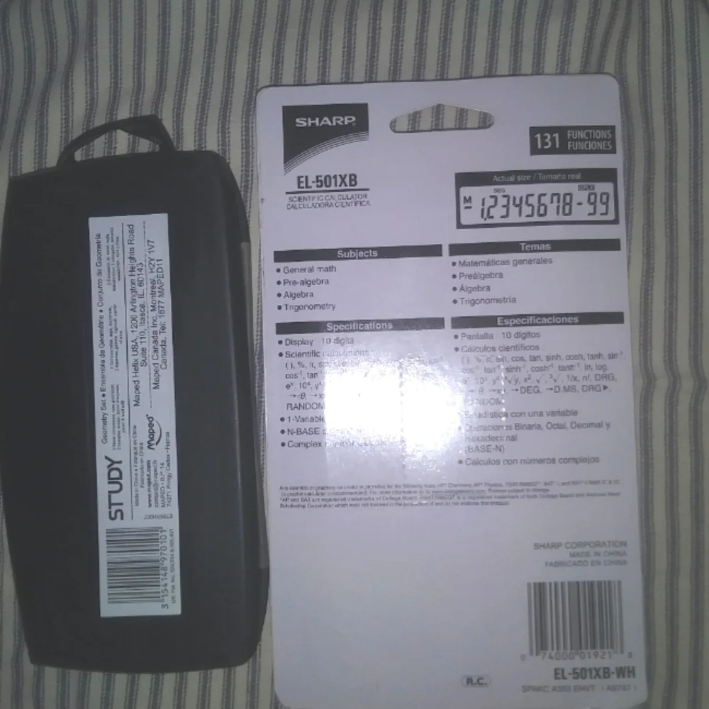 Geometry Set & Scientific Calculator - Picture 2 of 2